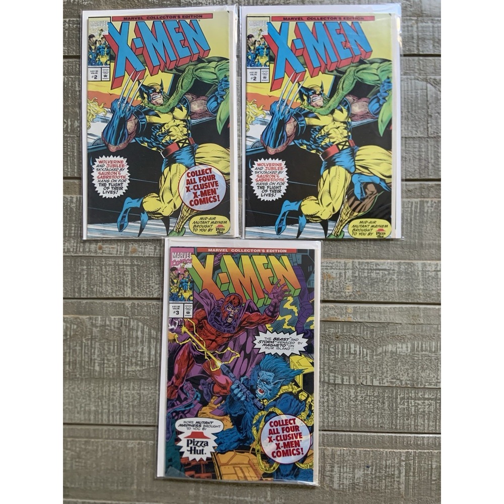 X-Men Collector's Edition-Pizza Hut #2 #3 (Marvel Comics 1993) Lot Of 3‎ Sealed